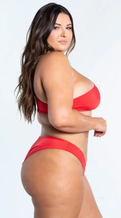 Yandy Plus Size Double Strapped Bikini Bottom -Swimwear Specialty Shop EY 4322TX 4322BX RED 6 YANDY PS02172022