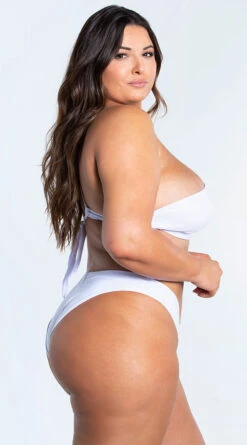 Yandy Plus Size Essential White Basic Bikini Bottom -Swimwear Specialty Shop EY 4329TX 4329BX WHT 4 YANDY PS02172022 copy