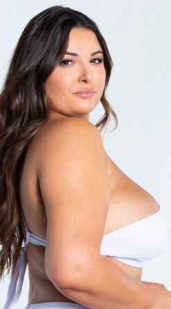 Yandy Plus Size One Shoulder White Basic Bikini Top 10 Yandy Plus Size One Shoulder White Basic Bikini Top -Swimwear Specialty Shop EY 4329TX TOP WHT 4 YANDY PS02172022
