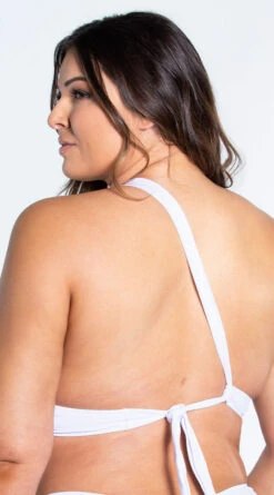 Yandy Plus Size One Shoulder White Basic Bikini Top 11 Yandy Plus Size One Shoulder White Basic Bikini Top -Swimwear Specialty Shop EY 4329TX TOP WHT 8 YANDY PS02172022
