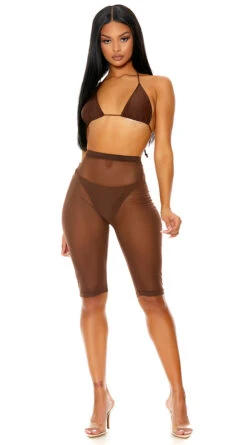 Forplay Take Cover Mesh Biker Shorts