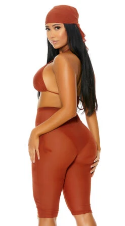 Forplay Take Cover Mesh Biker Shorts -Swimwear Specialty Shop FP 441426 rust alt2 lg 2021APR29176