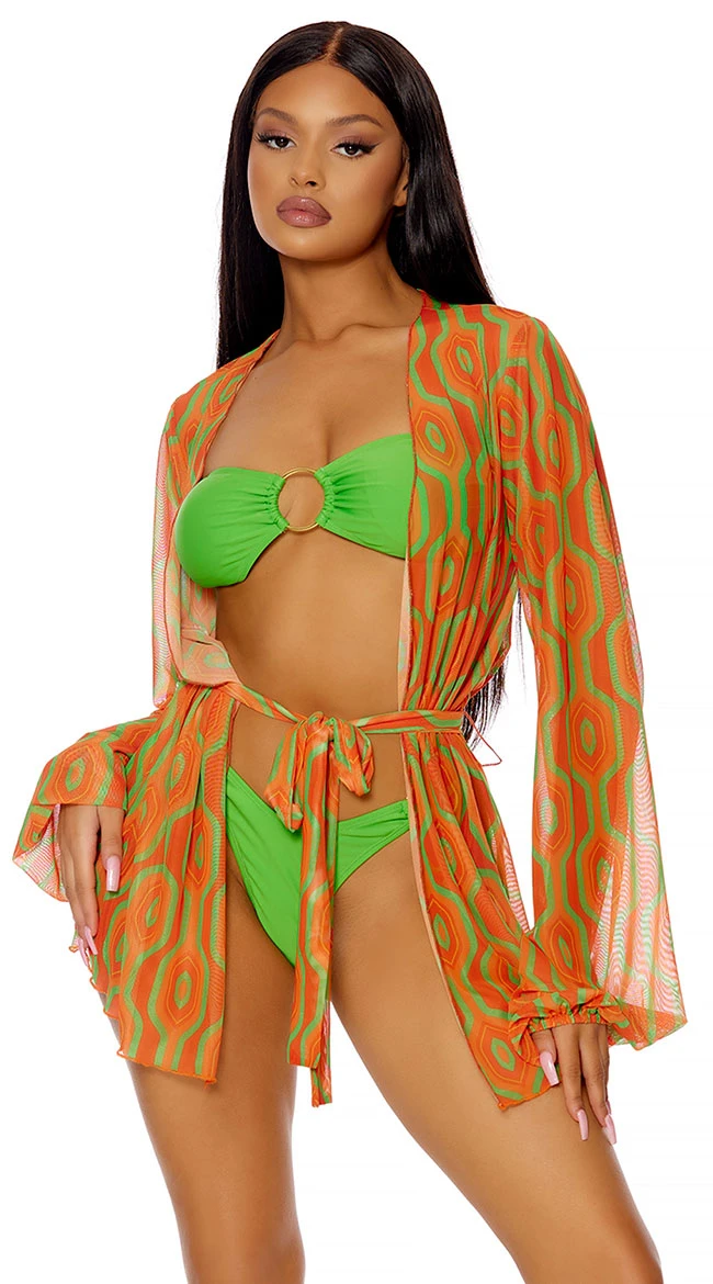 Forplay Cover Me Vintage Mesh Kimono 1 Forplay Cover Me Vintage Mesh Kimono