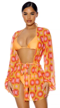 Forplay Cover Me Colorful Mesh Kimono -Swimwear Specialty Shop FP 442313 GRP 1 2022MARCH47755