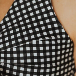 Black Check Top Knot -Swimwear Specialty Shop black check top knot3