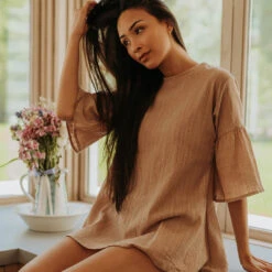 Khaki Tunic Dress -Swimwear Specialty Shop coverup2