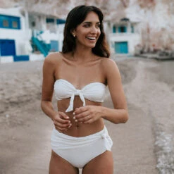 Simone Bandeau, Ivory -Swimwear Specialty Shop creambandeau web3