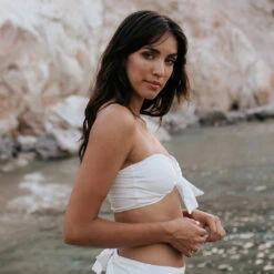 Simone Bandeau, Ivory -Swimwear Specialty Shop creambandeau web6